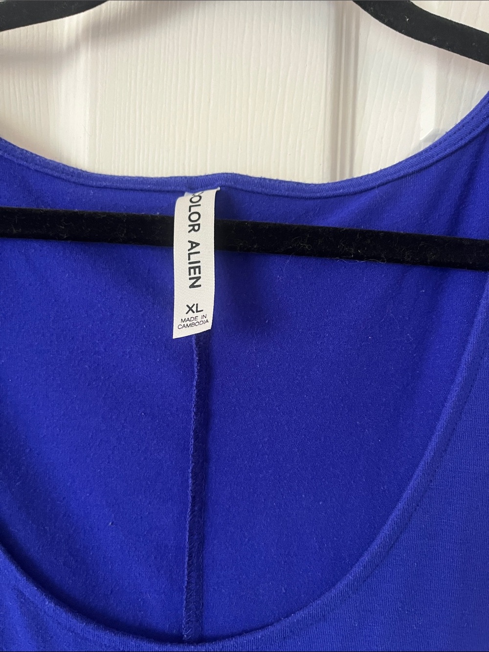 Royal Blue Tank Top with Leopard Pocket COLOR ALIEN - Picture 3 of 4